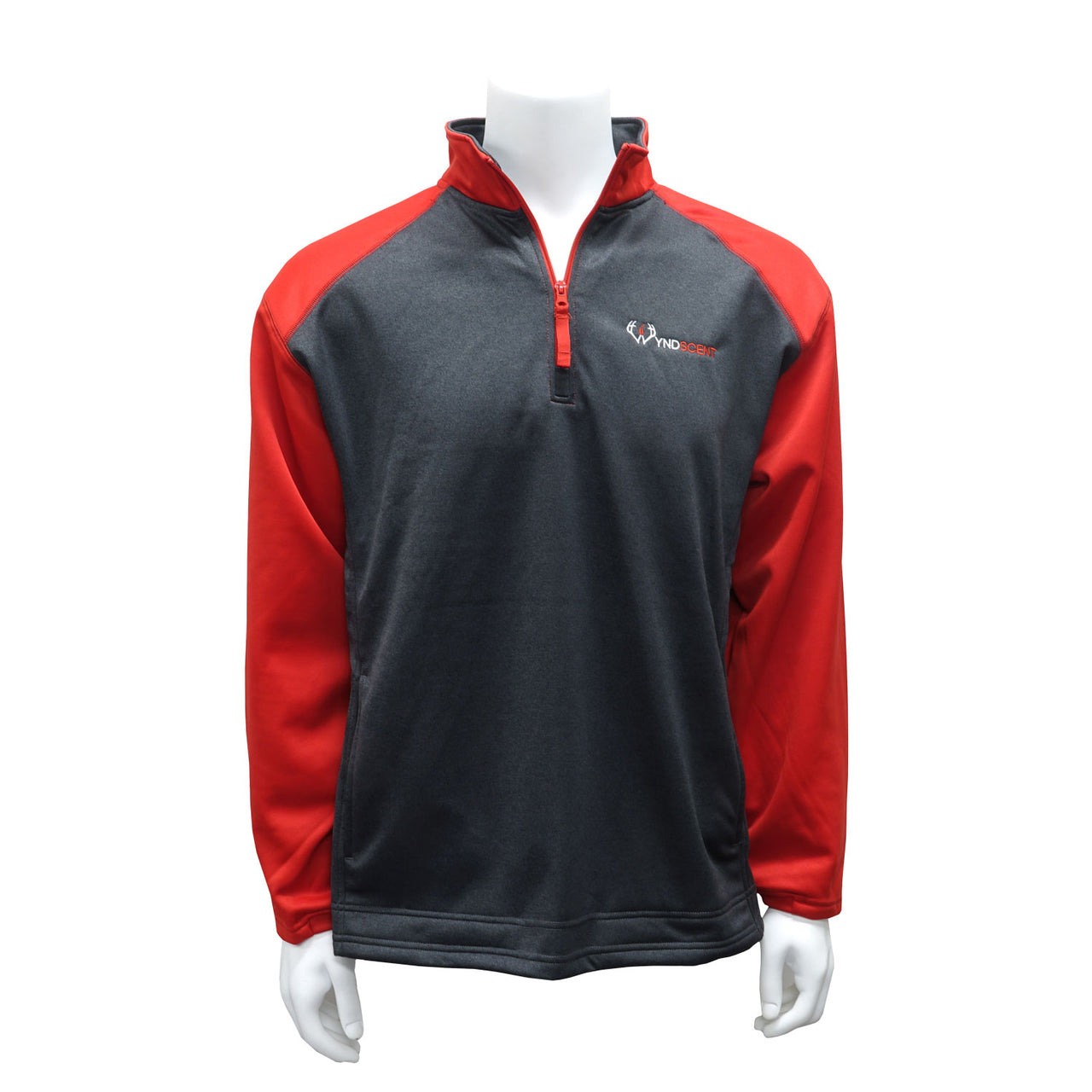 Wyndscent Red and Gray Quarter Zip
